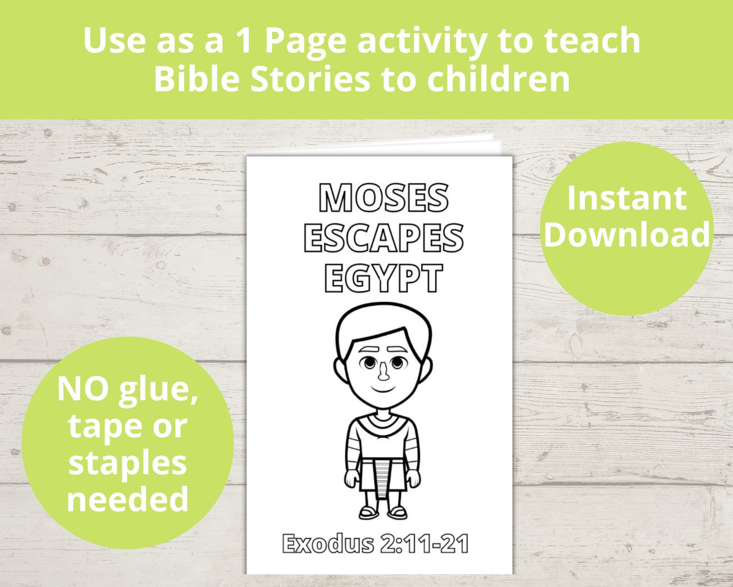 Moses Escapes from Egypt Printable Mini Book