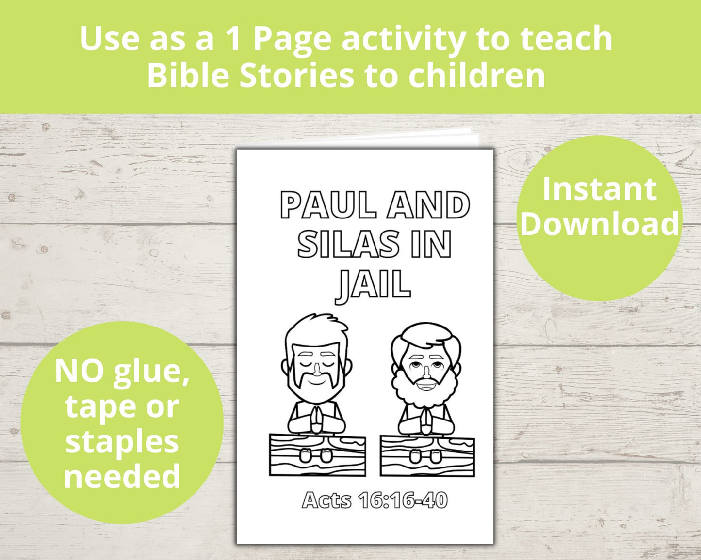 Paul and Silas Printable Mini Book