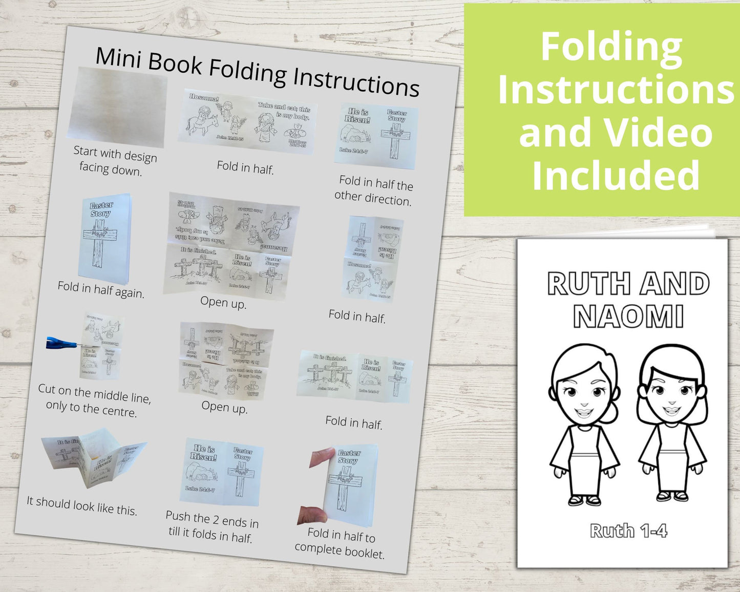 Ruth and Naomi Printable Mini Book