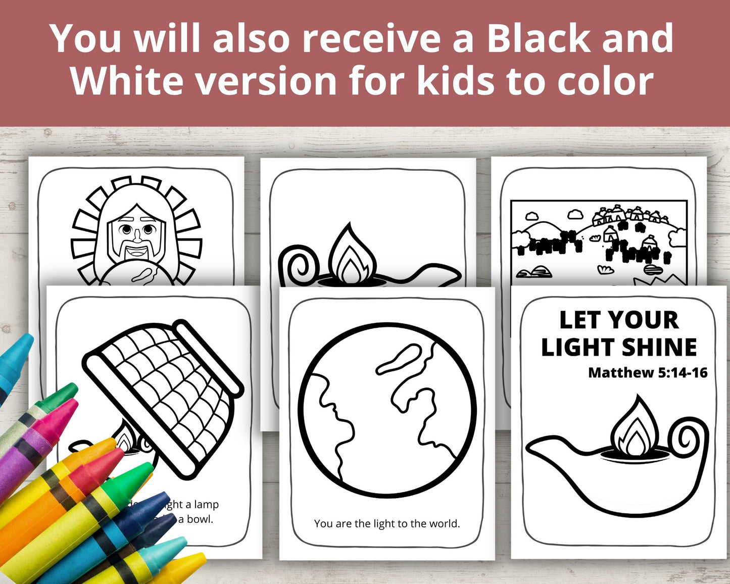 Let Your Light Shine Printable Posters and Coloring Pages