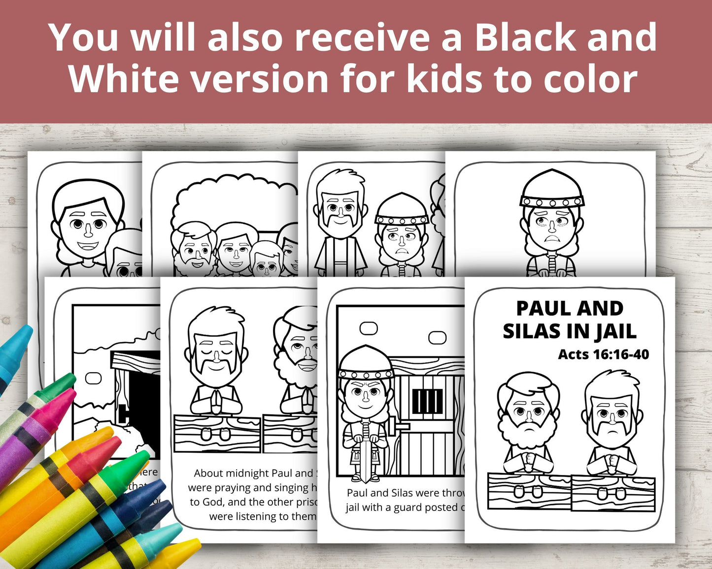 Paul and Silas Printable Posters and Coloring Pages