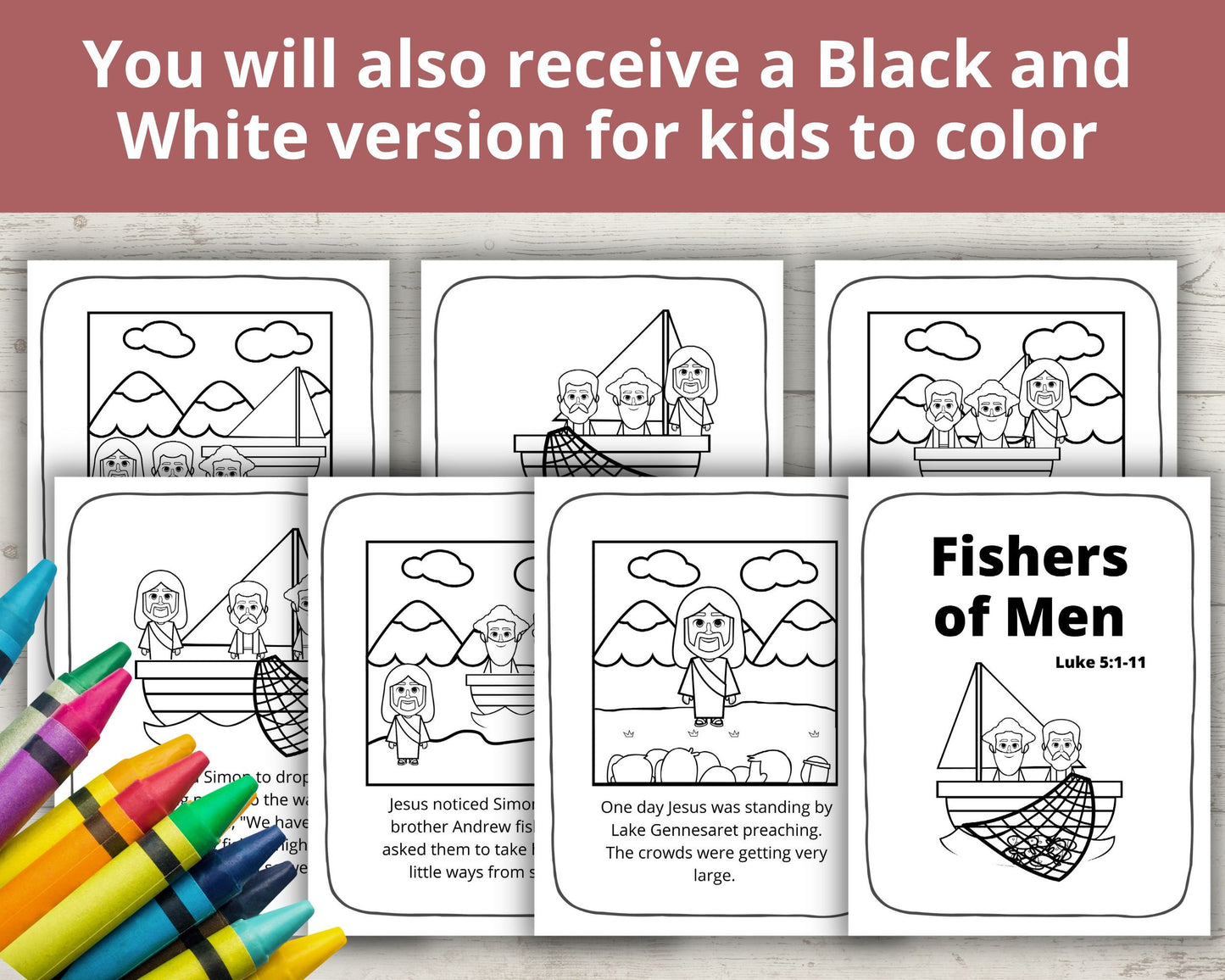 Fishers of Men Printable Posters and Coloring Pages