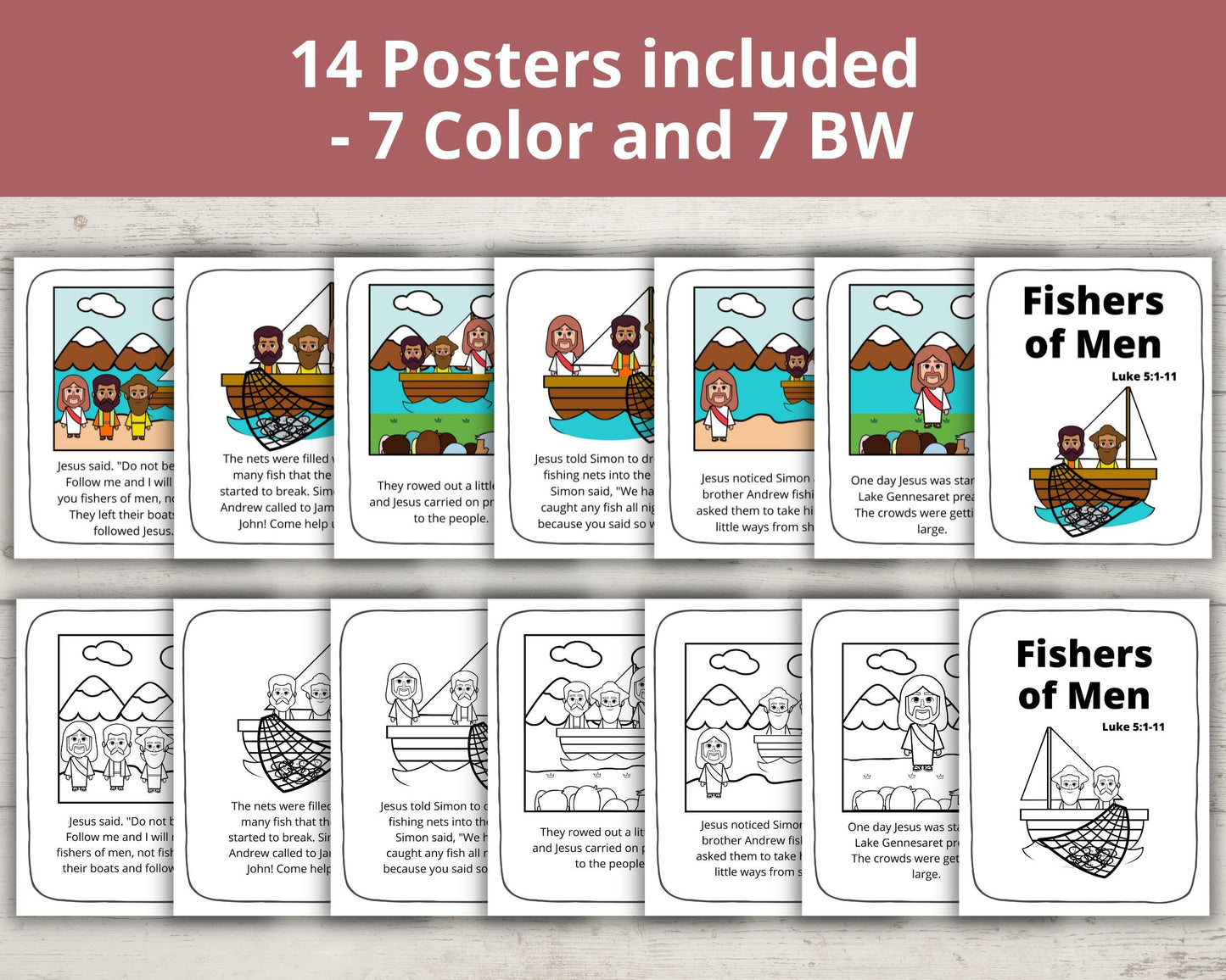 Fishers of Men Printable Posters and Coloring Pages