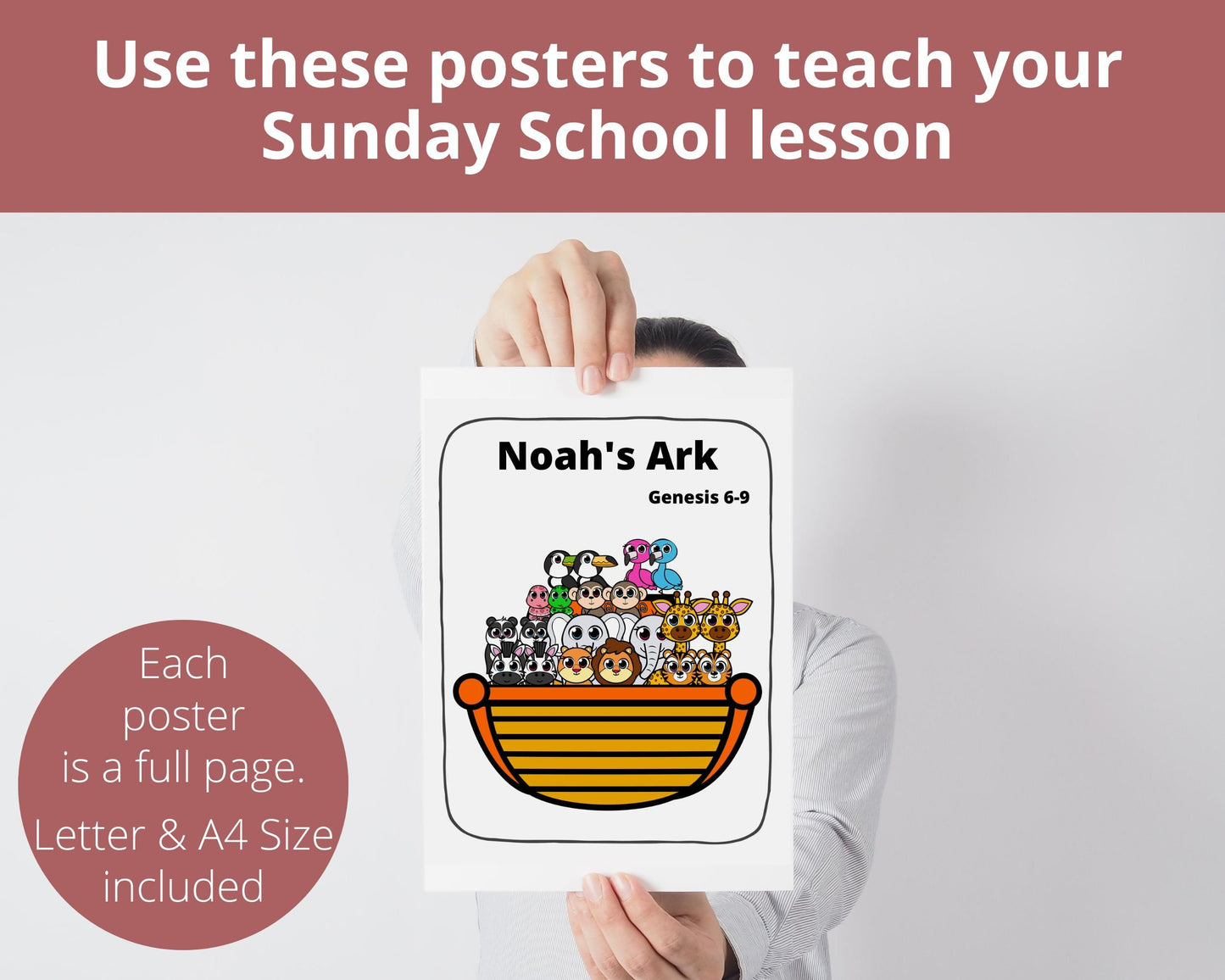 Noah's Ark Printable Posters and Coloring Pages