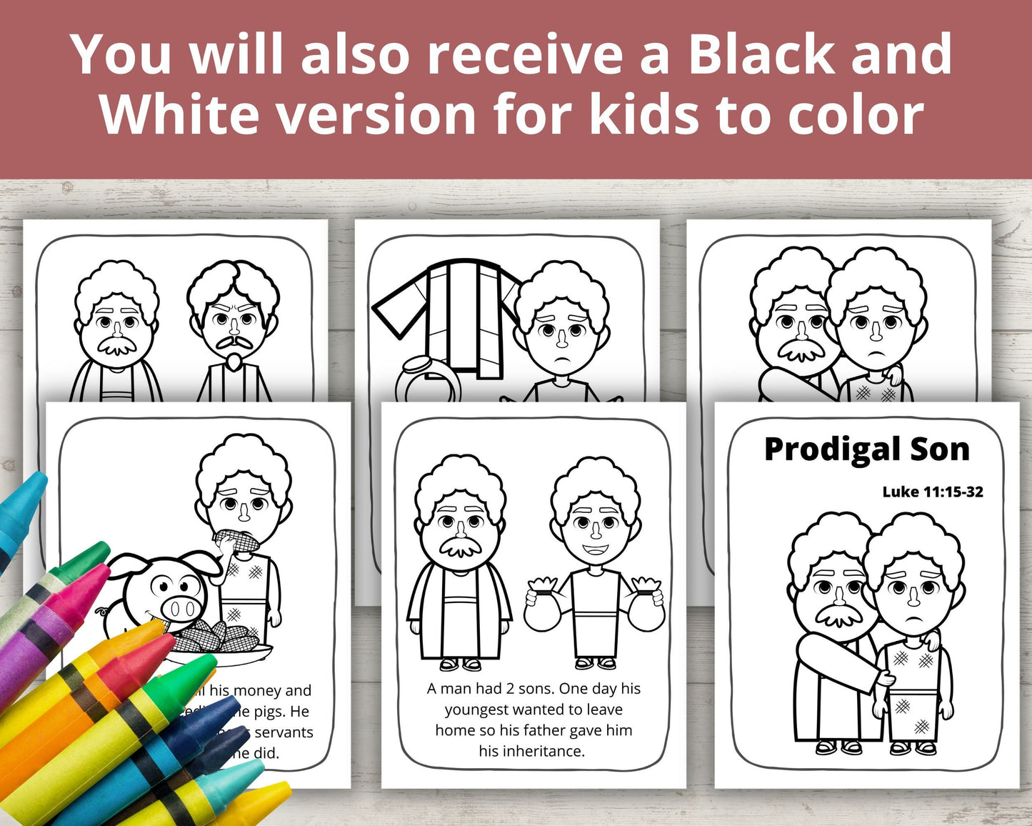 Prodigal Son Printable Posters and Coloring Pages