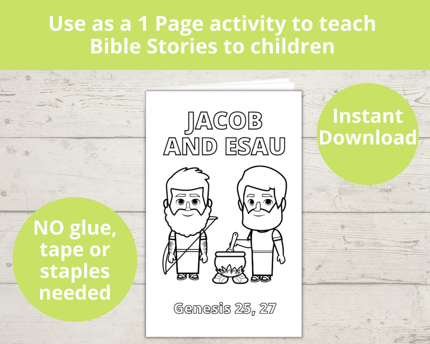 Jacob and Esau Printable Mini book