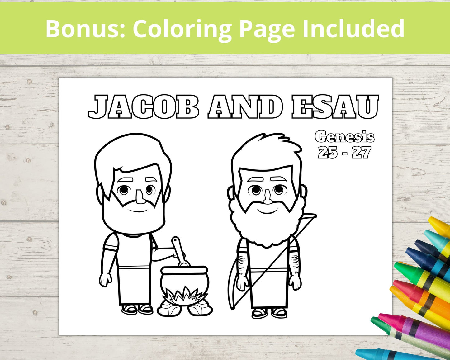 Jacob and Esau Printable Mini book