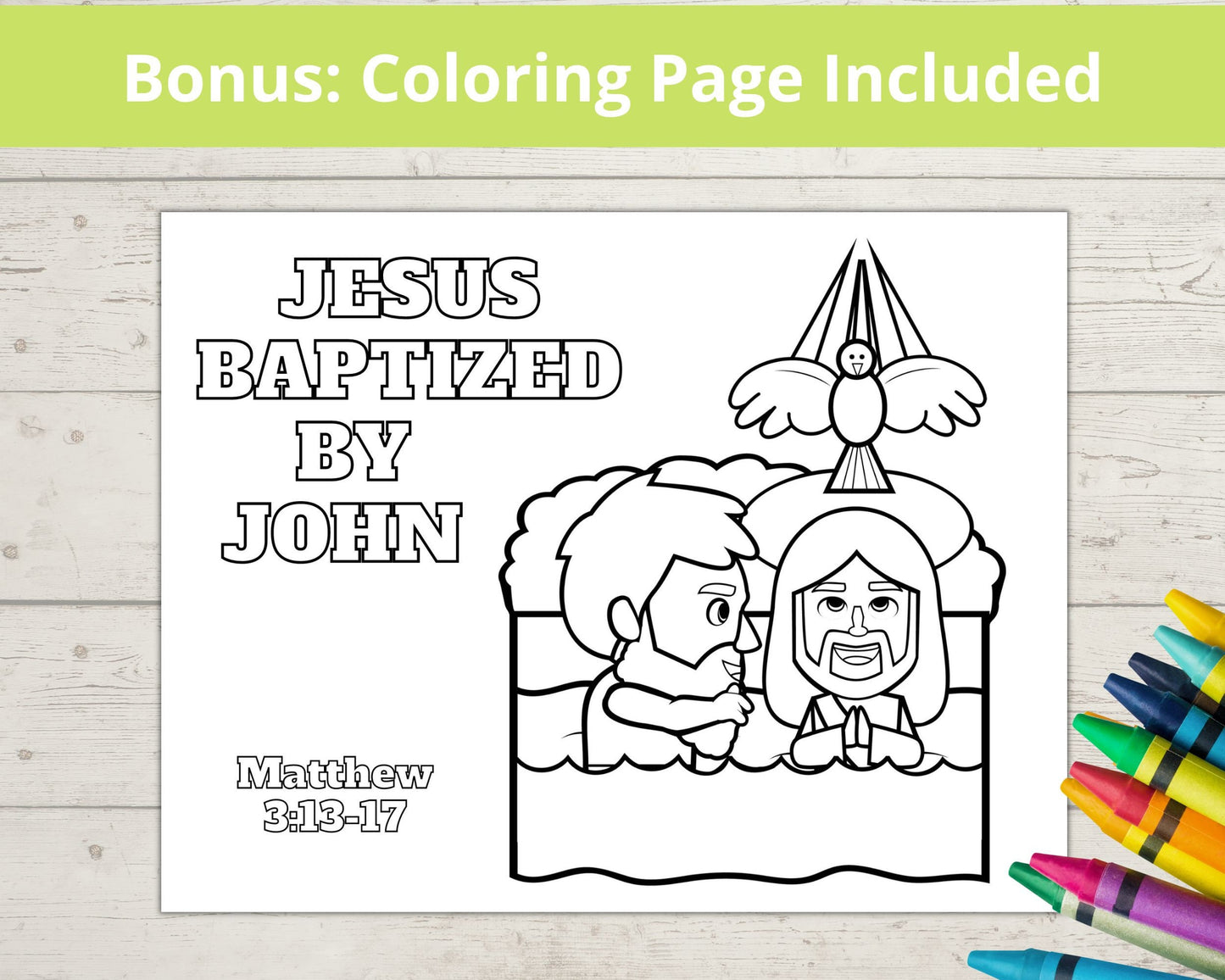 Jesus Baptism Printable Mini Book