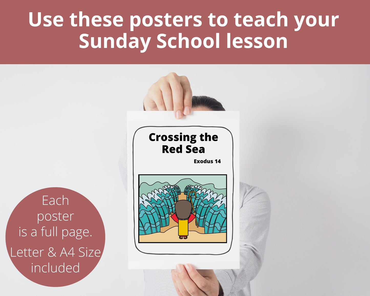 Crossing the Red Sea Printable Posters and Coloring Pages