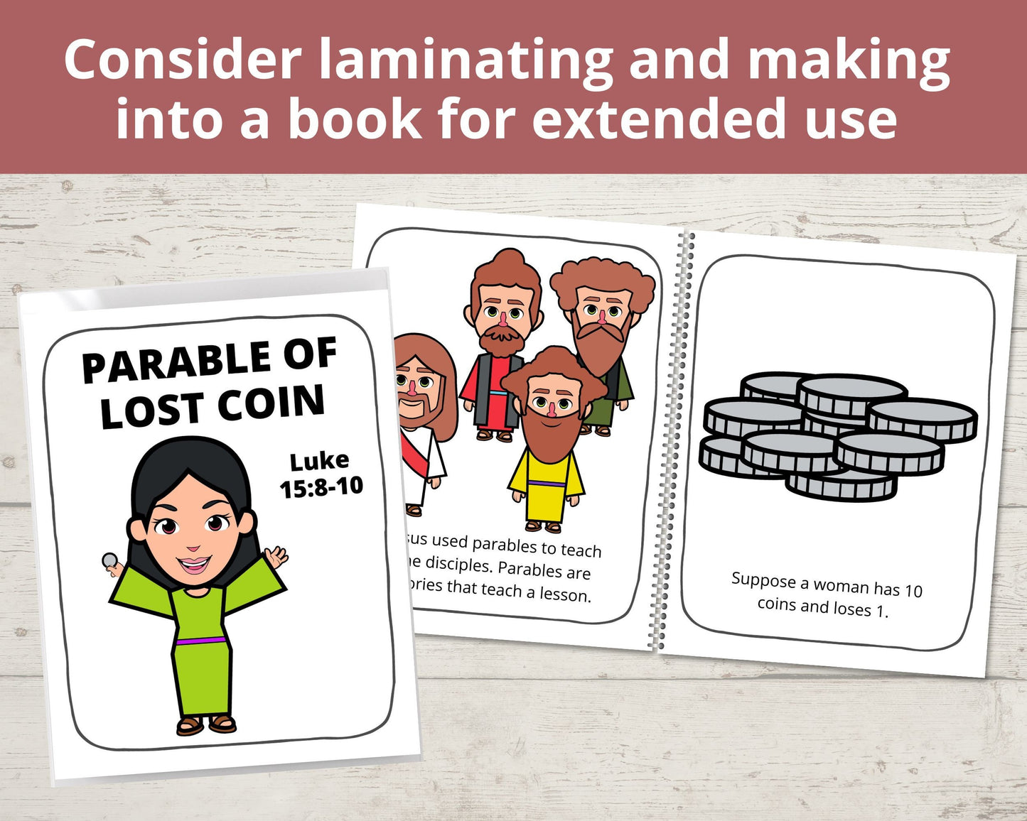 Parable of Lost Coin Printable Posters and Coloring Pages