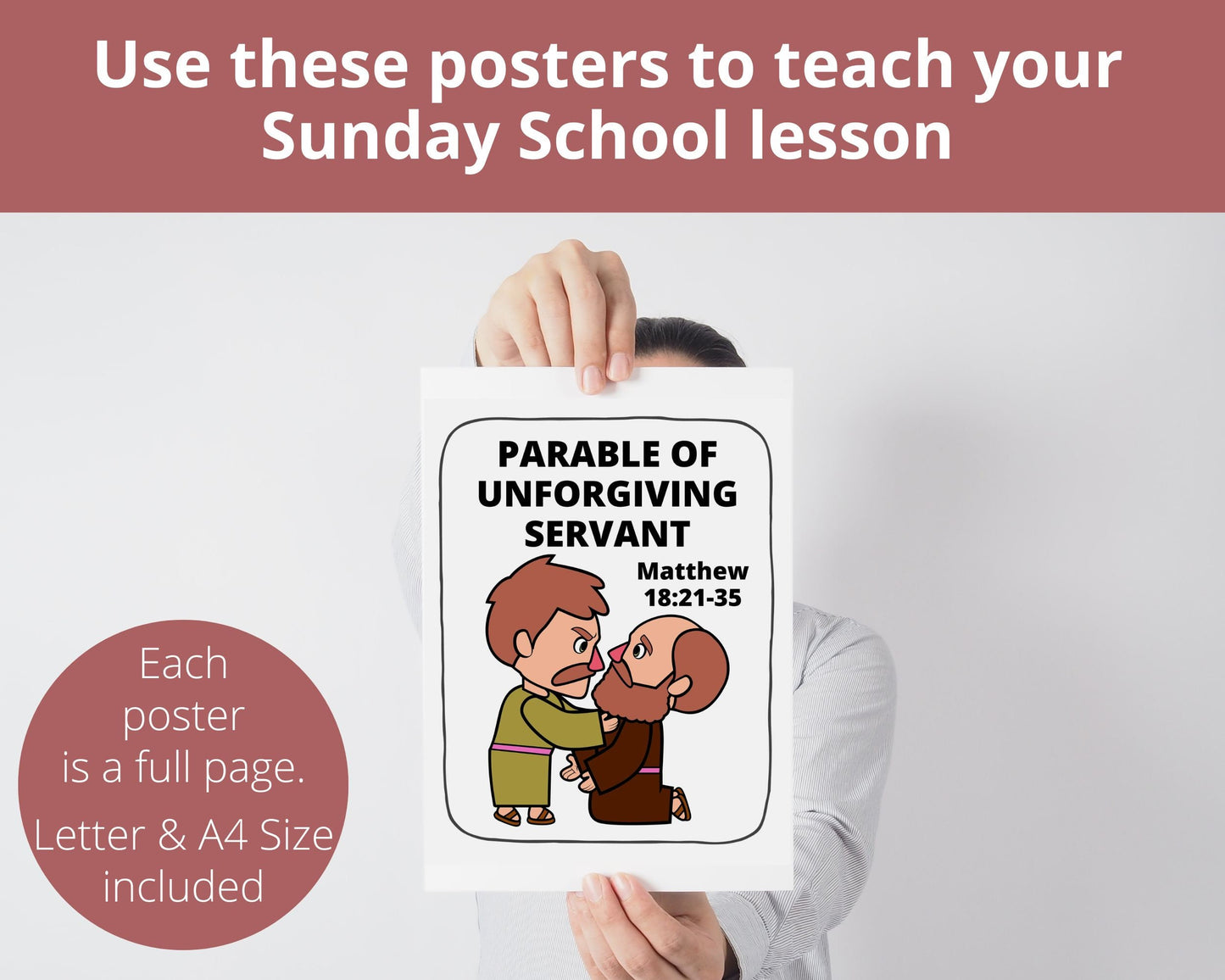 Parable of Unforgiving Servant Printable Posters and Coloring Pages