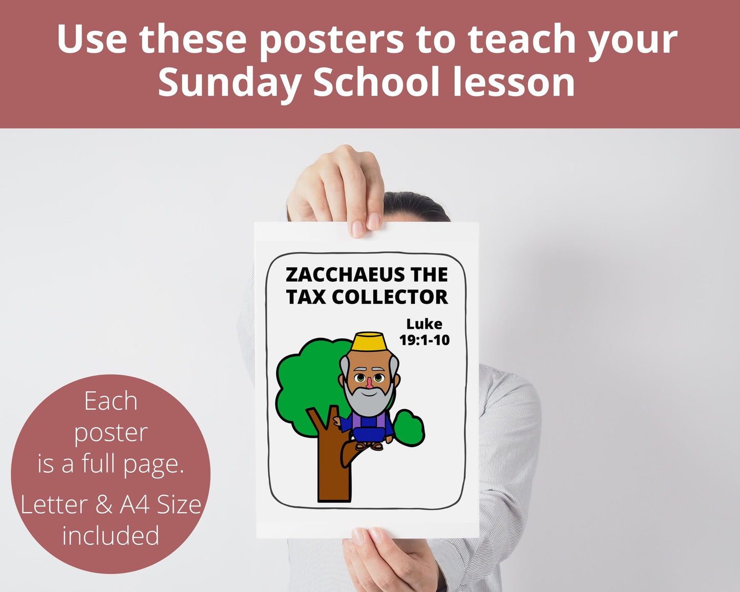 Zacchaeus Printable Posters and Coloring Pages