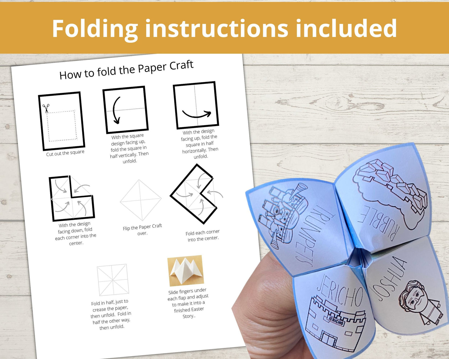 Joshua and the Battle of Jericho Printable Cootie Catcher