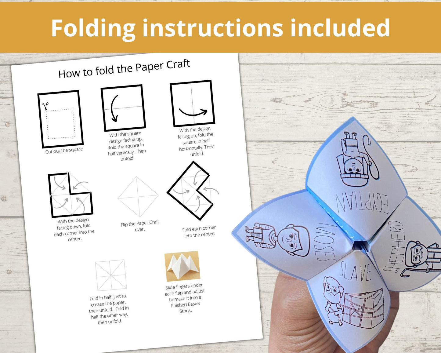 Moses Escapes from Egypt Printable Cootie Catcher