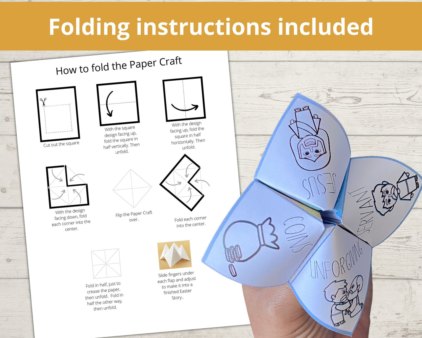 Parable of Unforgiving Servant Printable Cootie Catcher