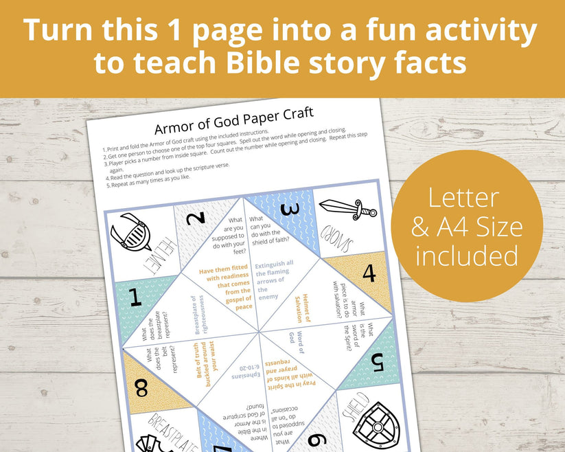 Armor of God Printable Cootie Catcher – Stored Up Treasure