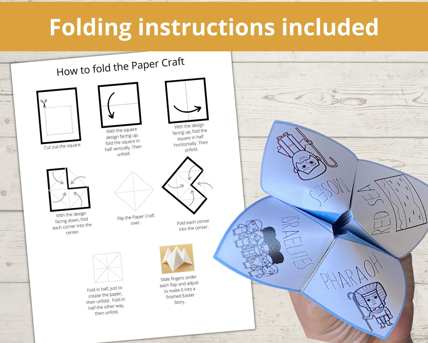 Crossing the Red Sea Printable Cootie Catcher