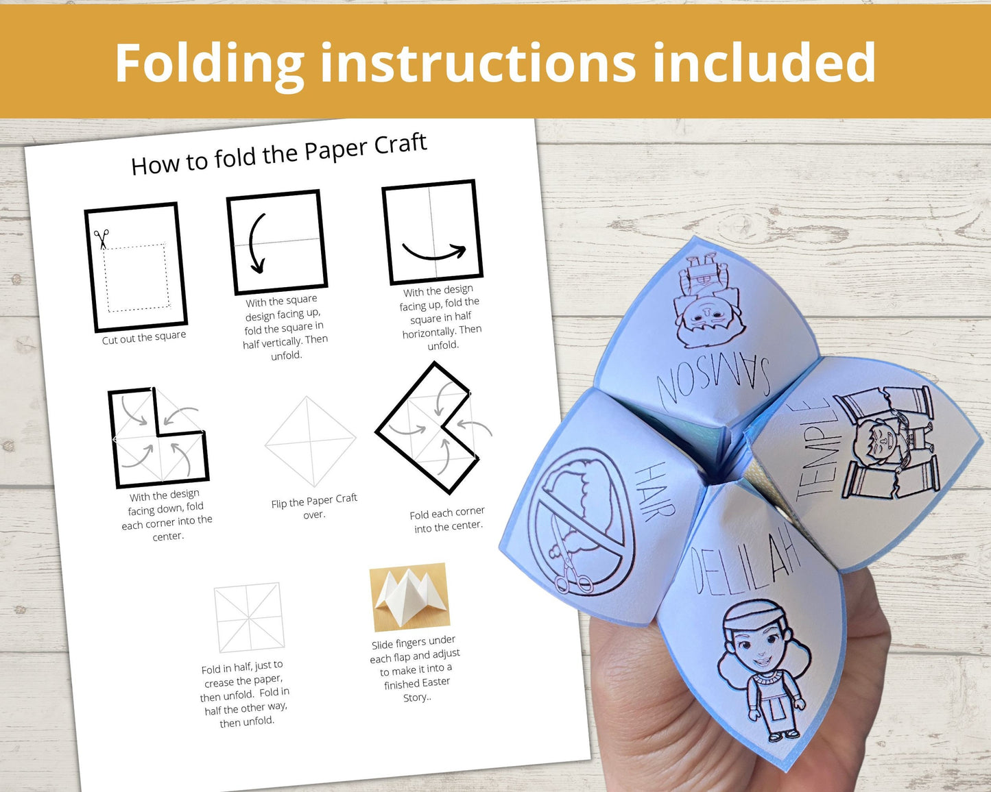 Samson and Delilah Printable Cootie Catcher