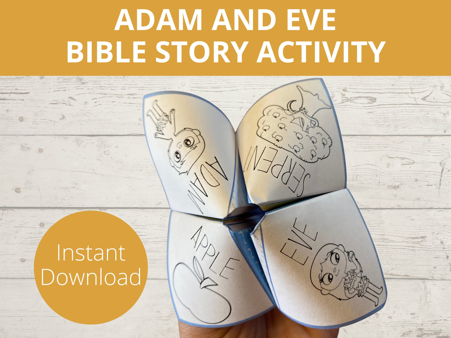 Adam and Eve Printable Cootie Catcher