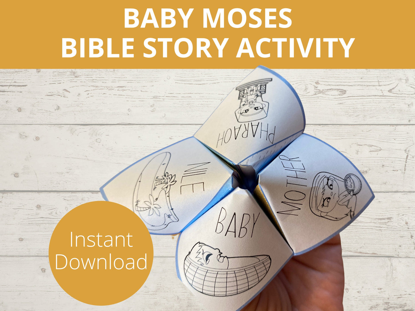 Baby Moses Printable Cootie Catcher