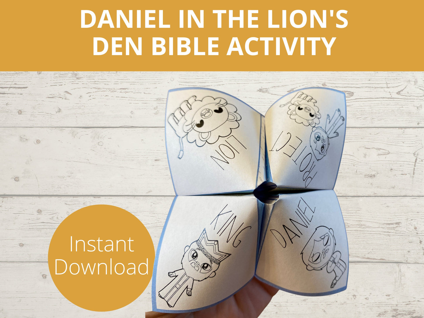 Daniel in the Lion's Den Printable Cootie Catcher