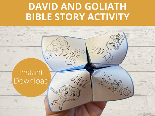 David and Goliath Printable Cootie Catcher