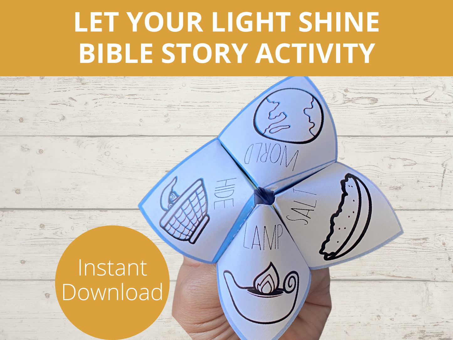 Let your Light Shine Printable Cootie Catcher