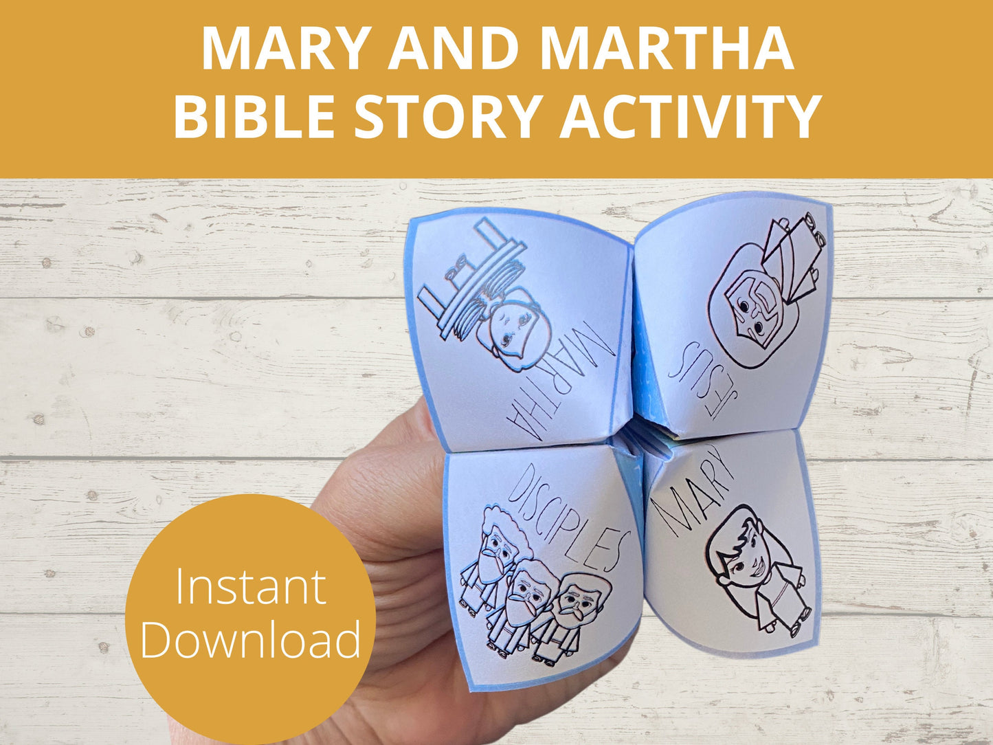 Mary and Martha Printable Cootie Catcher