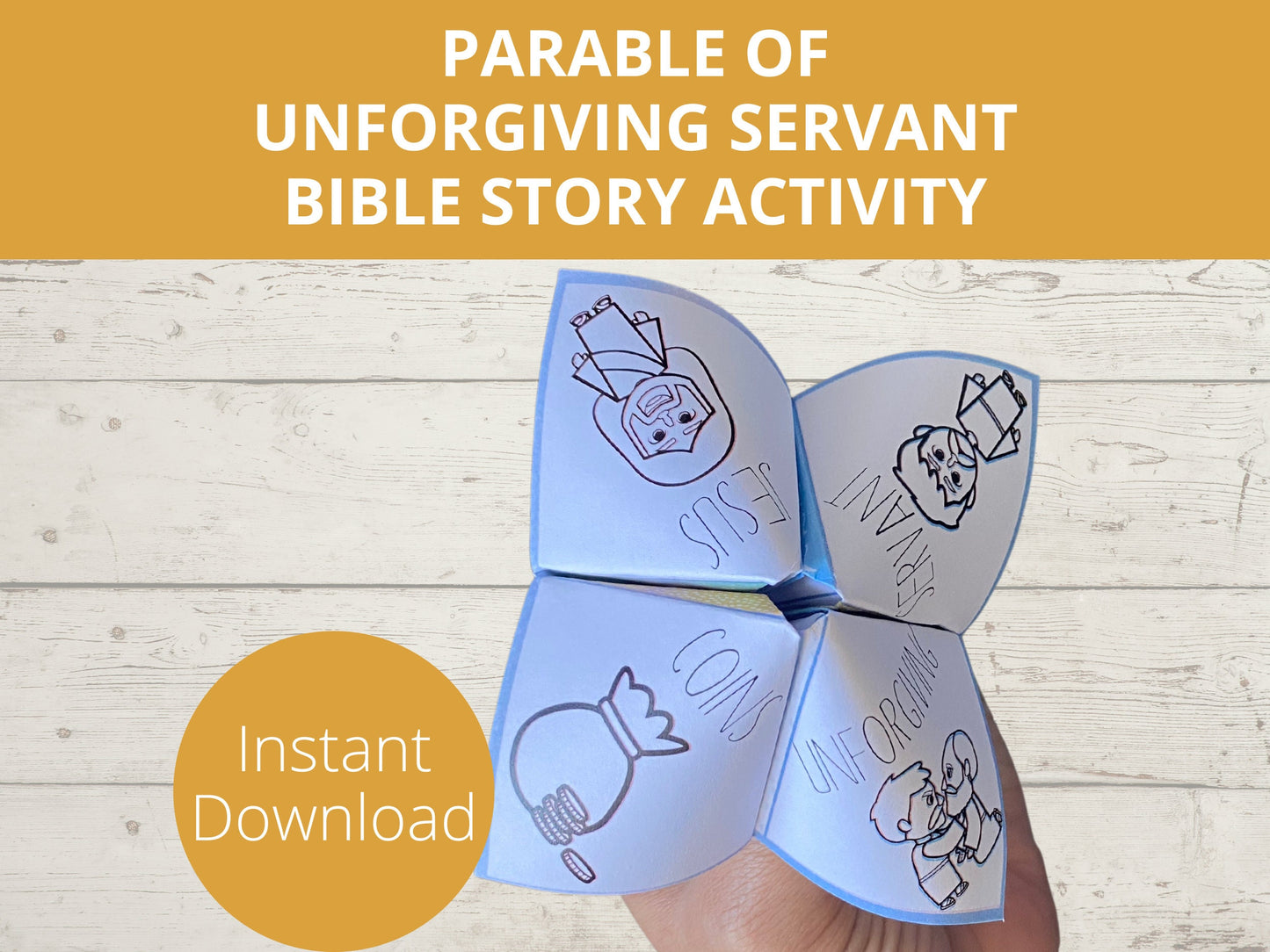 Parable of Unforgiving Servant Printable Cootie Catcher