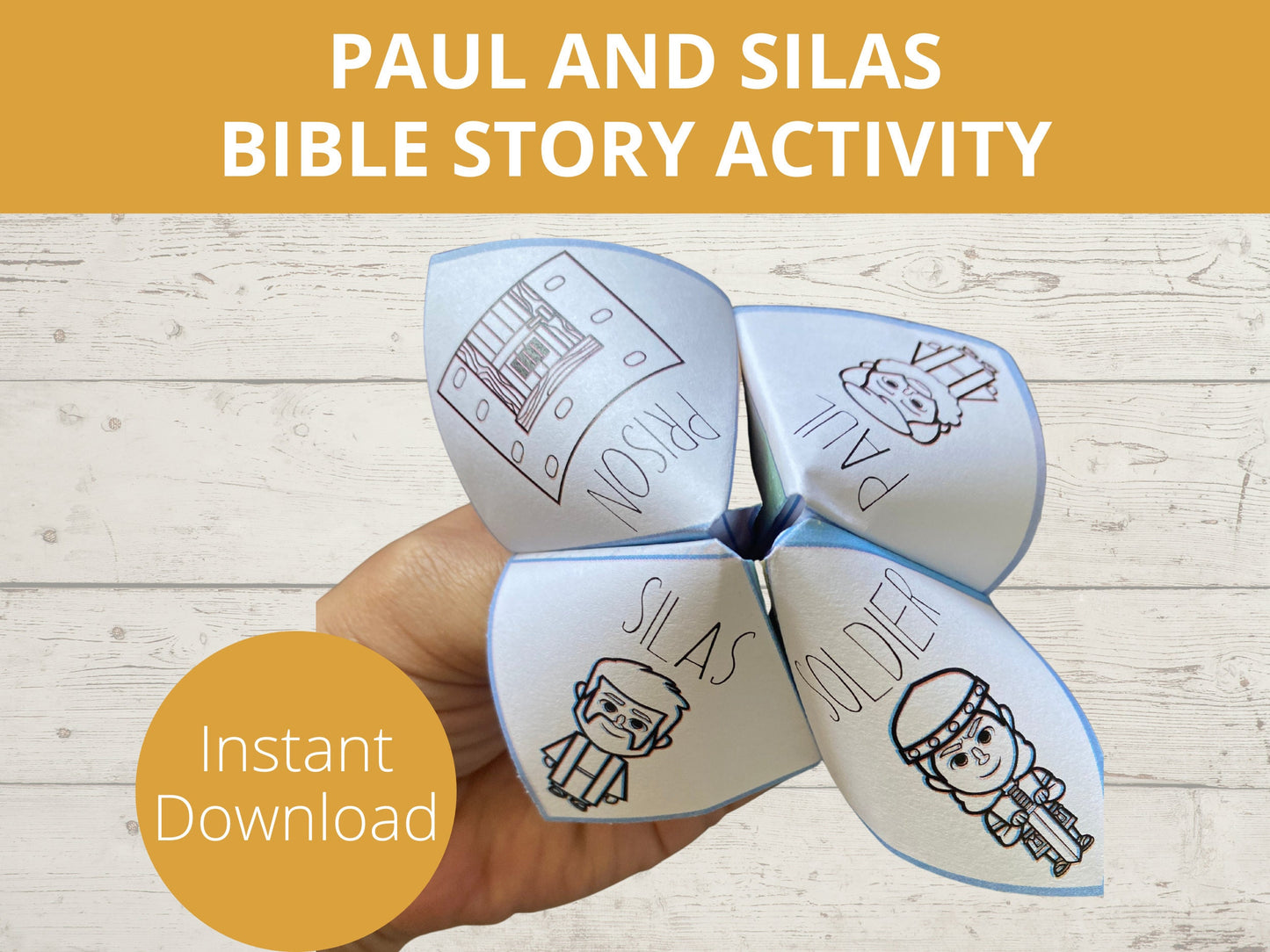 Paul and Silas Printable Cootie Catcher