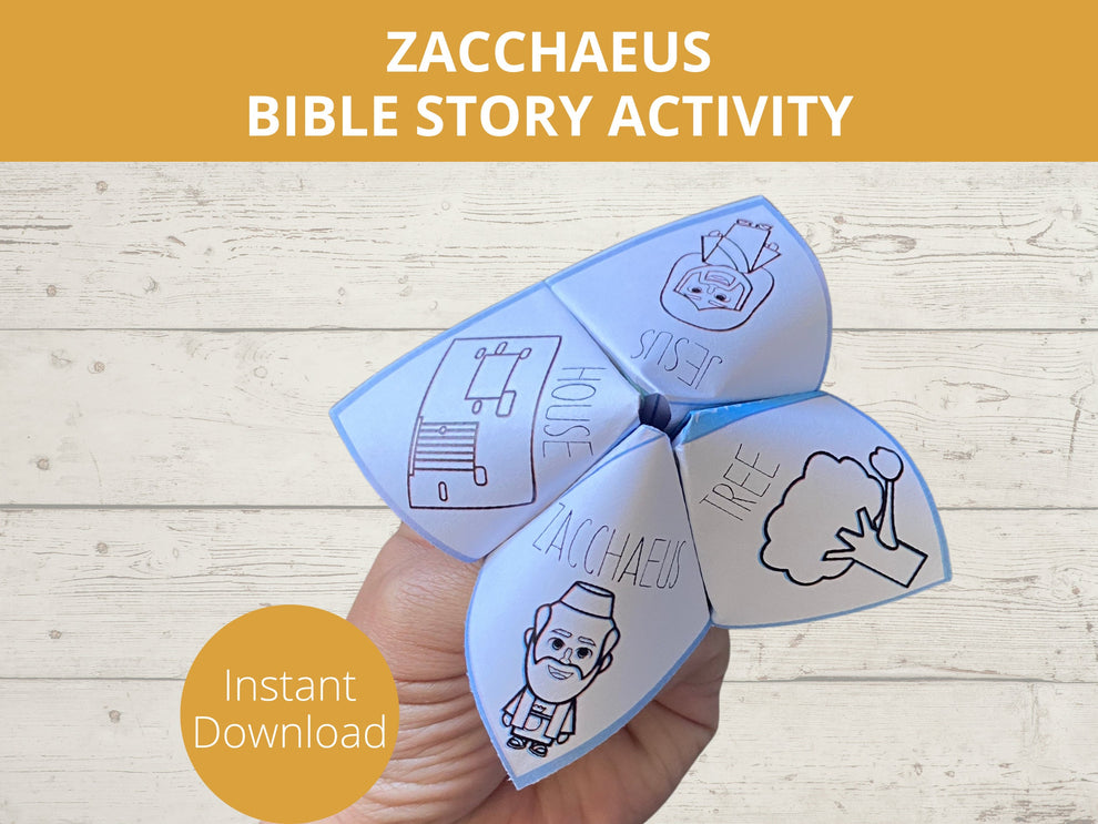 Zacchaeus Printable Cootie Catcher – Stored Up Treasure