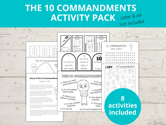 10 Commandments Printable Activity Pack