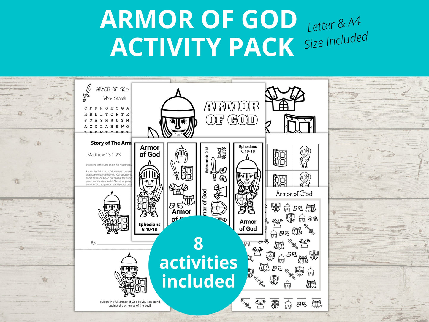 Armor of God Printable Activity Pack