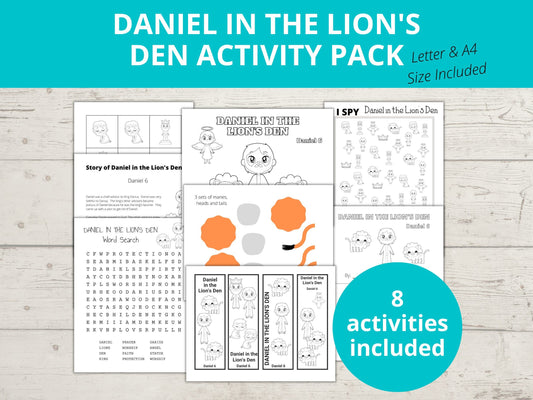 Daniel in the Lion's Den Printable Activity Pack