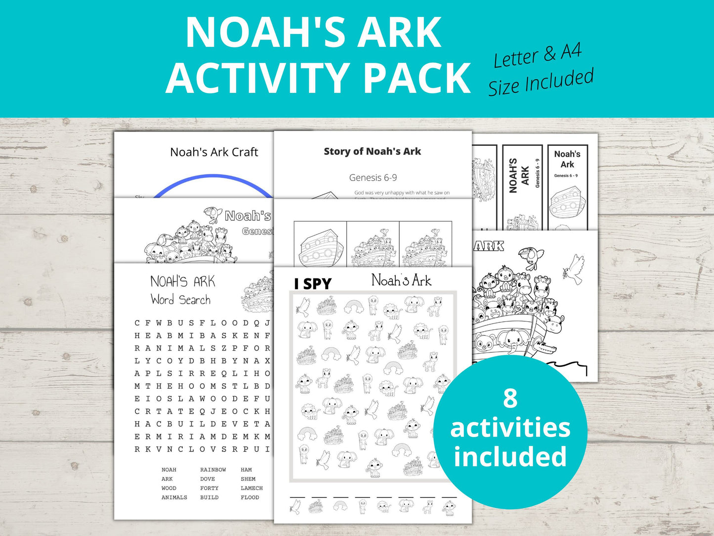 Noah's Ark Printable Activity Pack