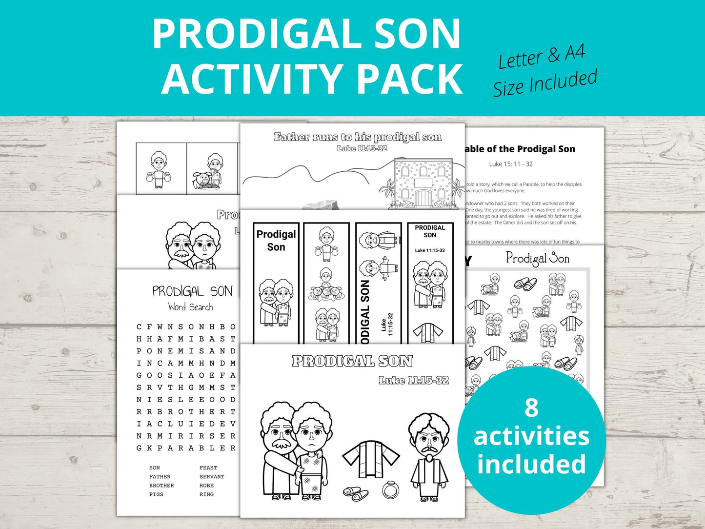 Prodigal Son Printable Activity Pack