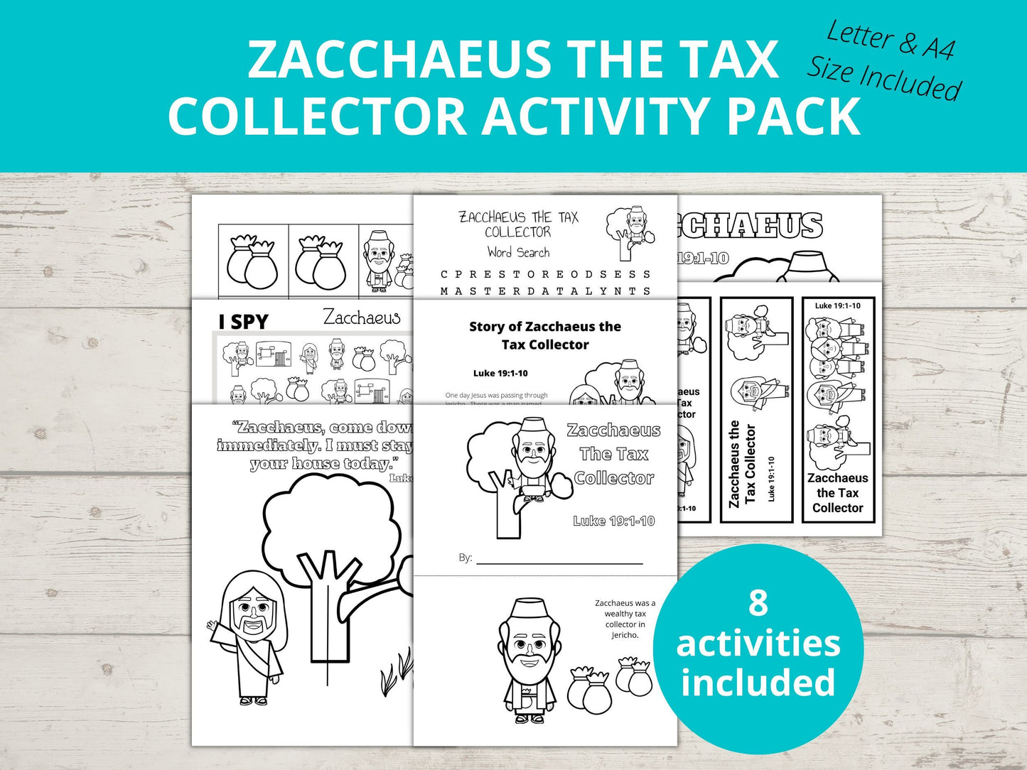 Zacchaeus Printable Activity Pack