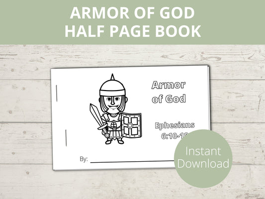 Armor of God Printable Half Page Book