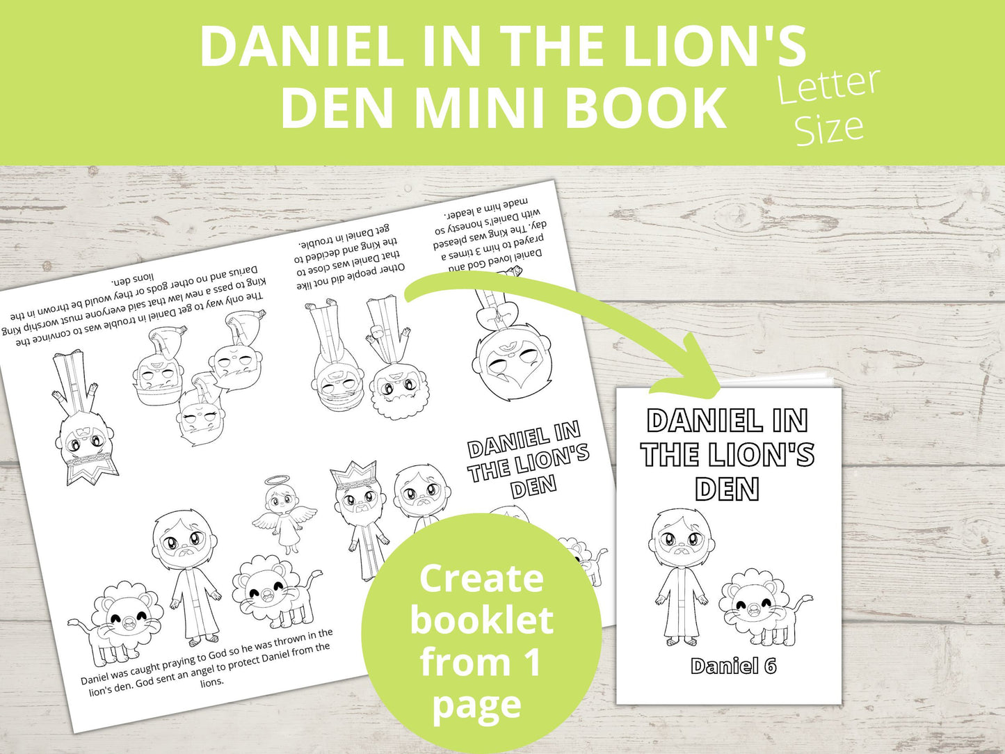 Daniel in the Lion's Den Printable Mini Book