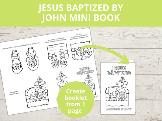 Jesus Baptism Printable Mini Book