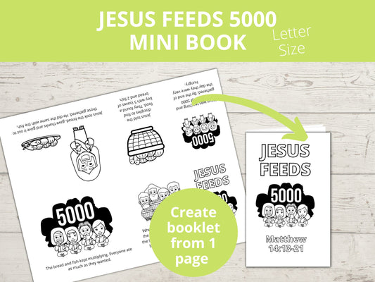 Jesus Feeds 5000 Printable Mini Book