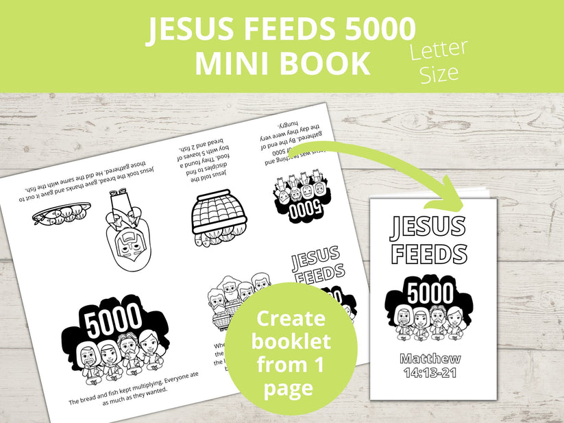 Jesus Feeds 5000 Printable Mini Book – Stored Up Treasure