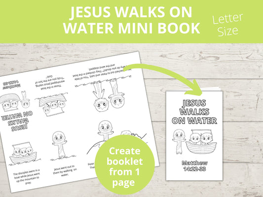 Jesus Walks on Water Printable Mini Book