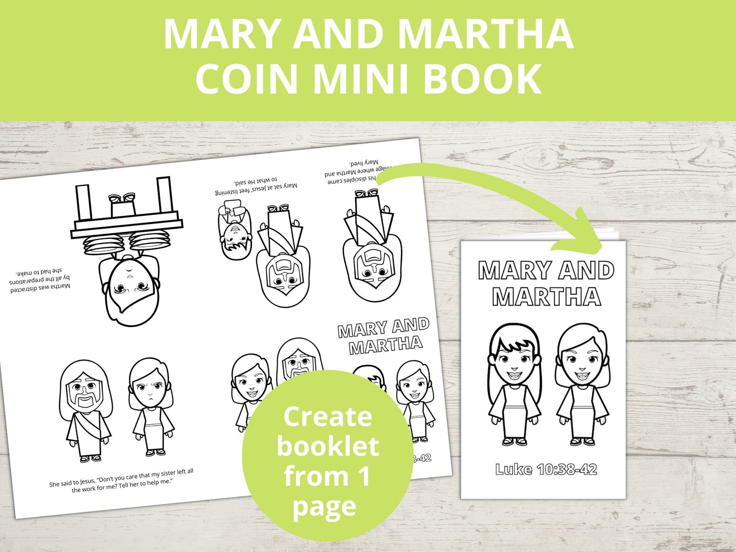 Martha and Mary Printable Mini Book