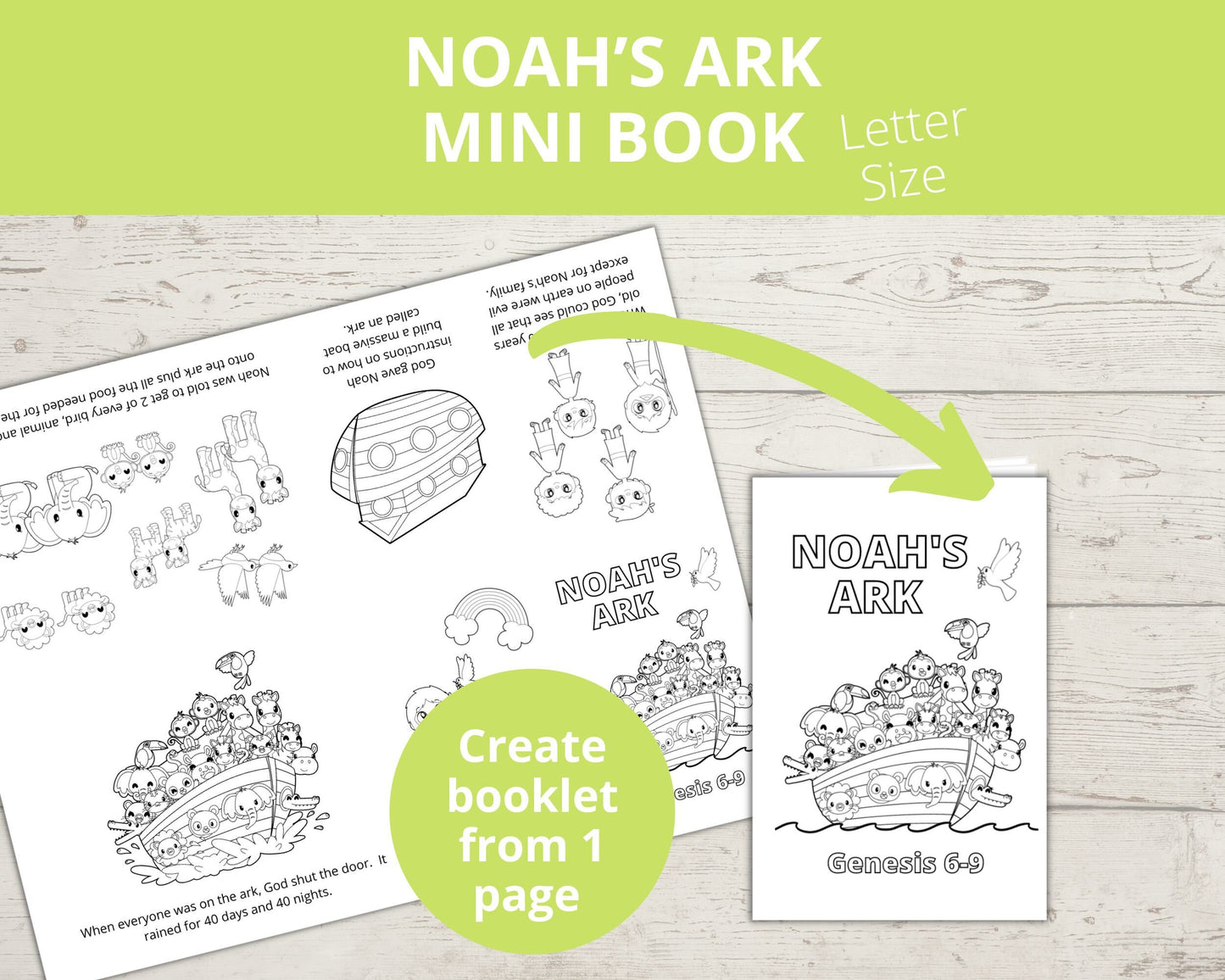 Noah's Ark Printable Mini Book