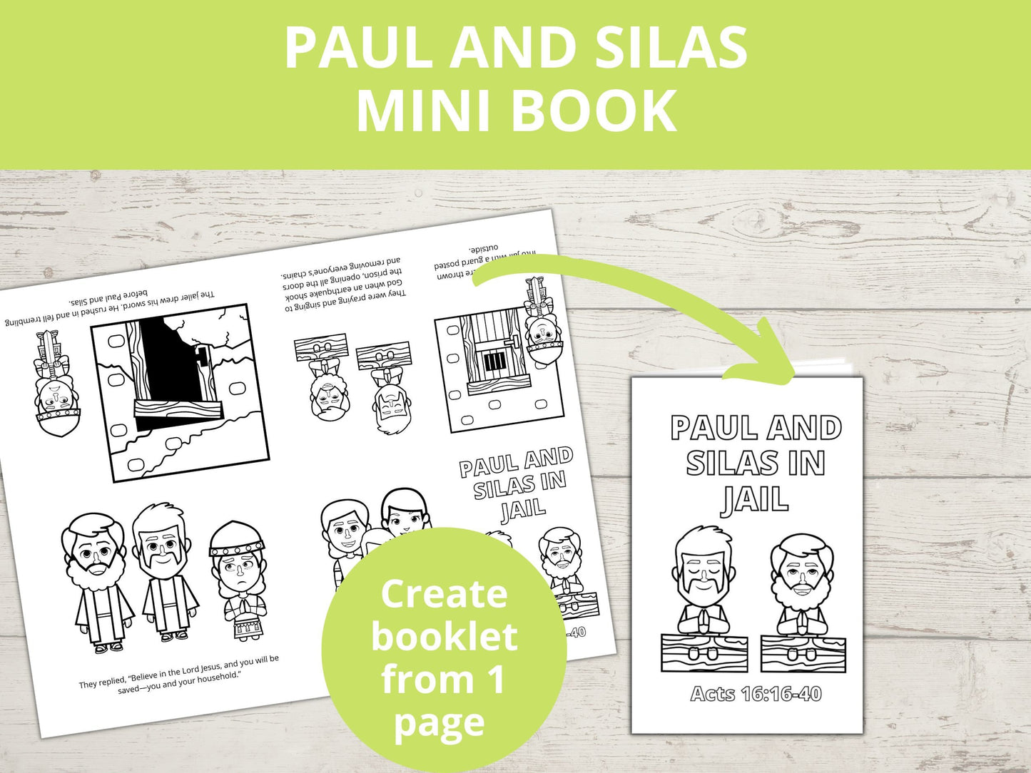 Paul and Silas Printable Mini Book