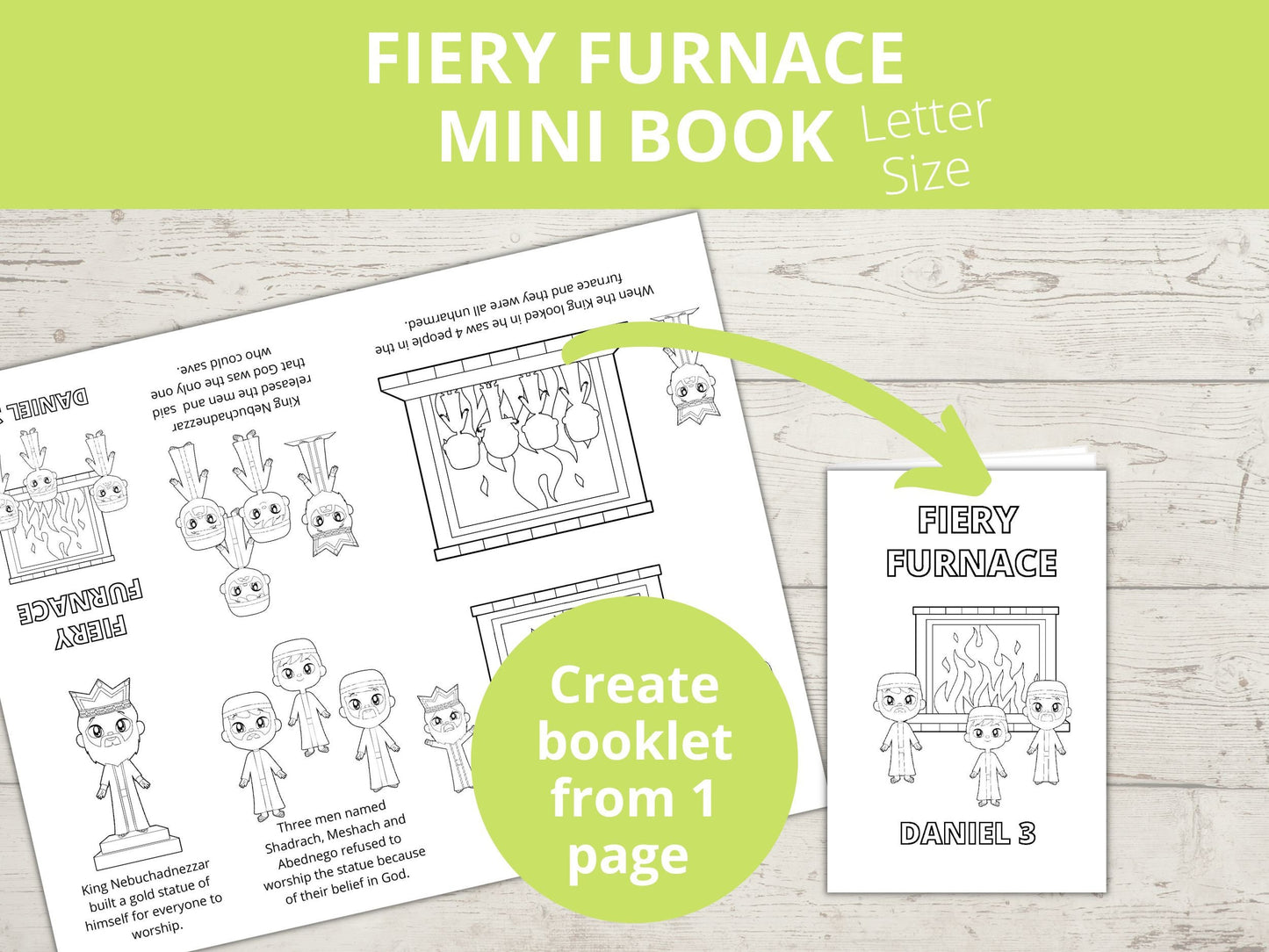 Fiery Furnace/ Shadrach Meshach Abednego Printable Mini Book