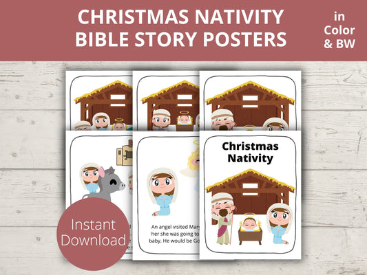 Christmas Story Printable Posters and Coloring Pages