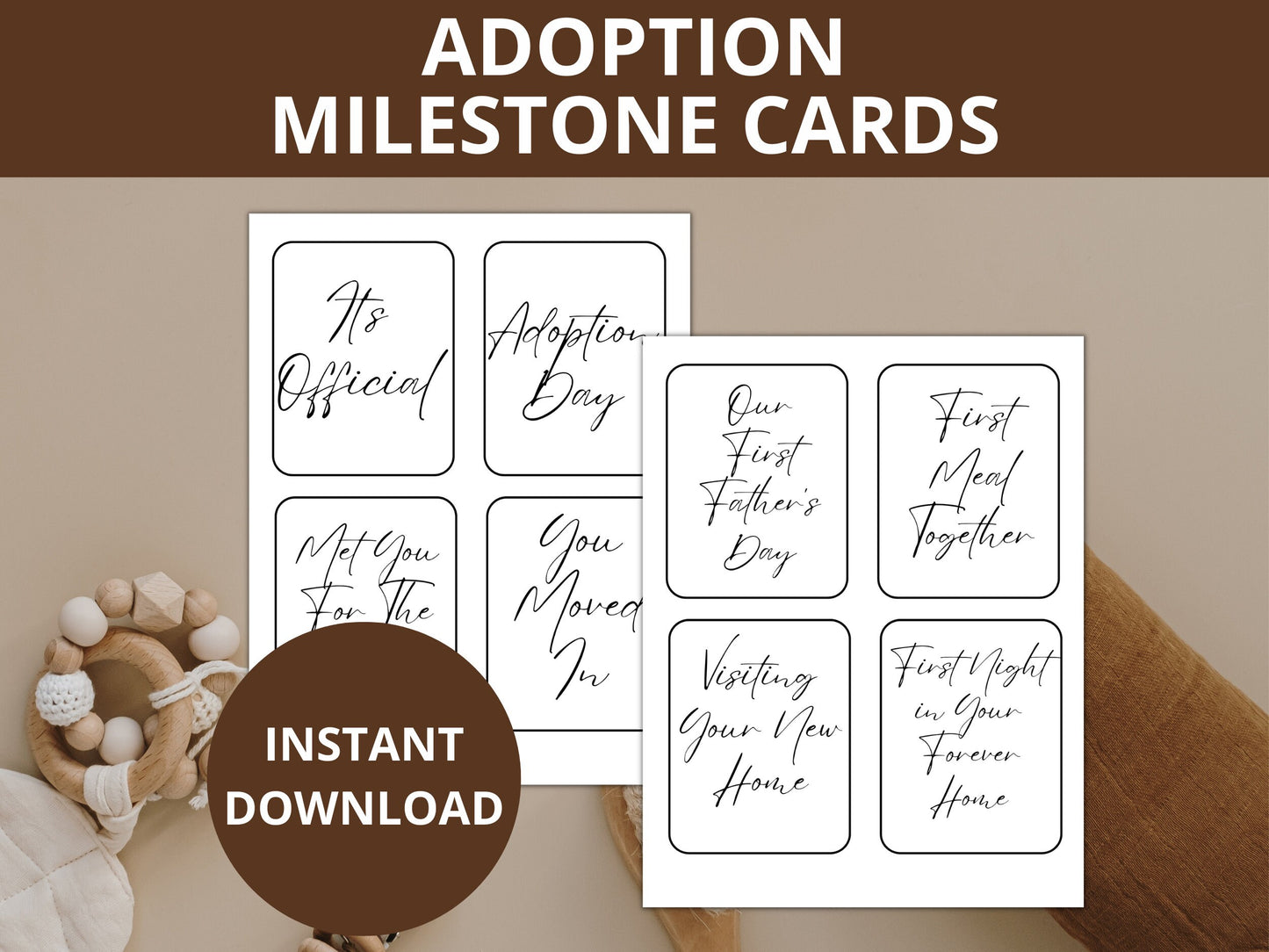 Adoption Milestone Cards