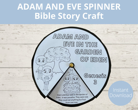 Adam and Eve Printable Spinner